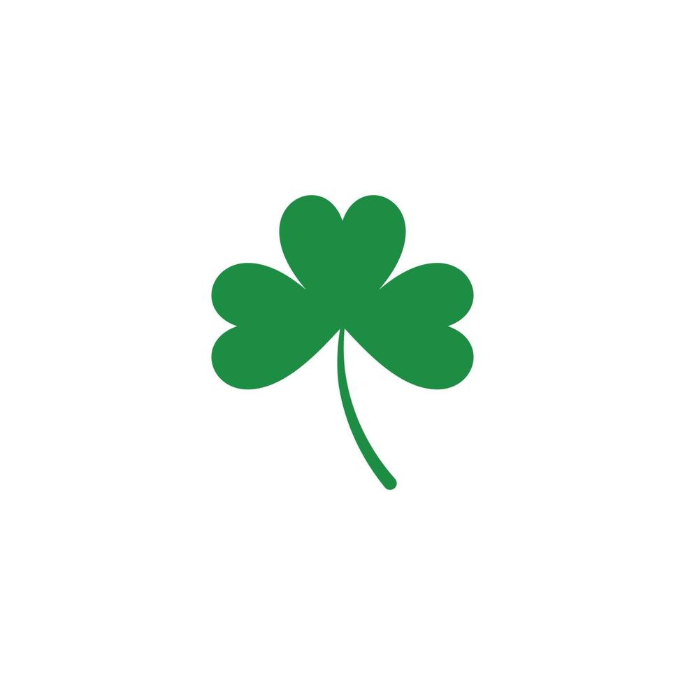 Green Clover Leaf  icon Template vector