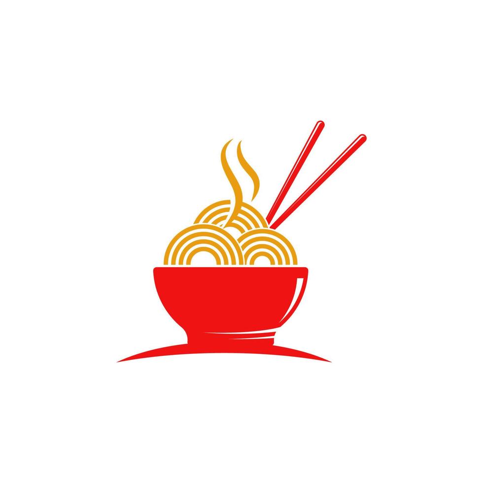 ilustración de símbolo de signo de comida de fideos vector