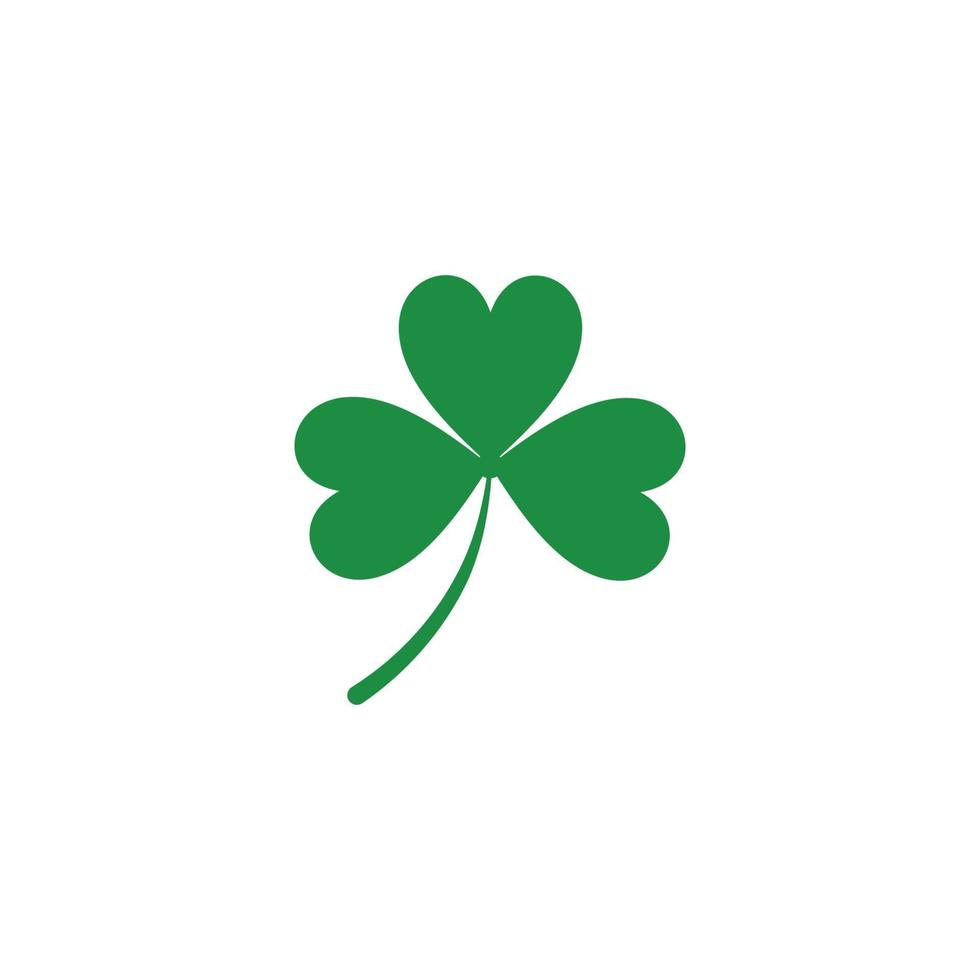 Green Clover Leaf  icon Template vector