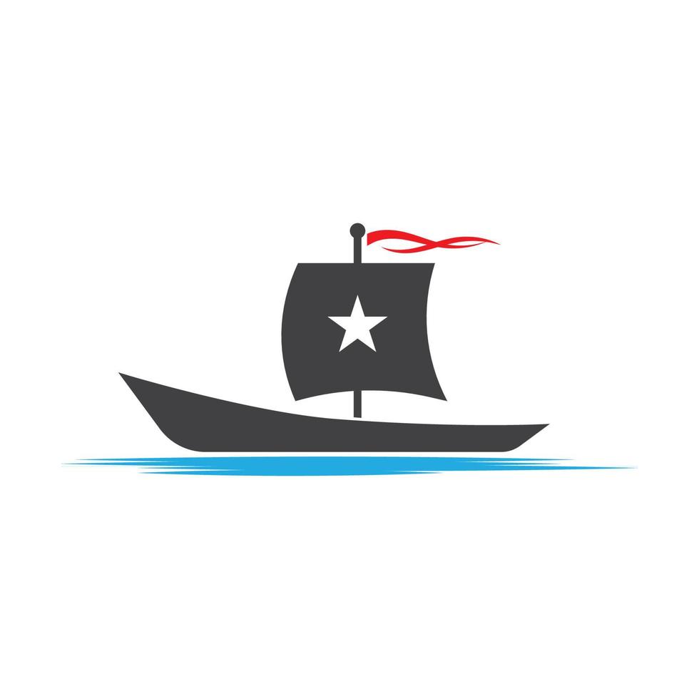 Diseño de ilustración de icono de vector de crucero