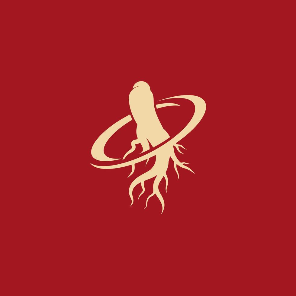 ilustración de icono de vector de ginseng