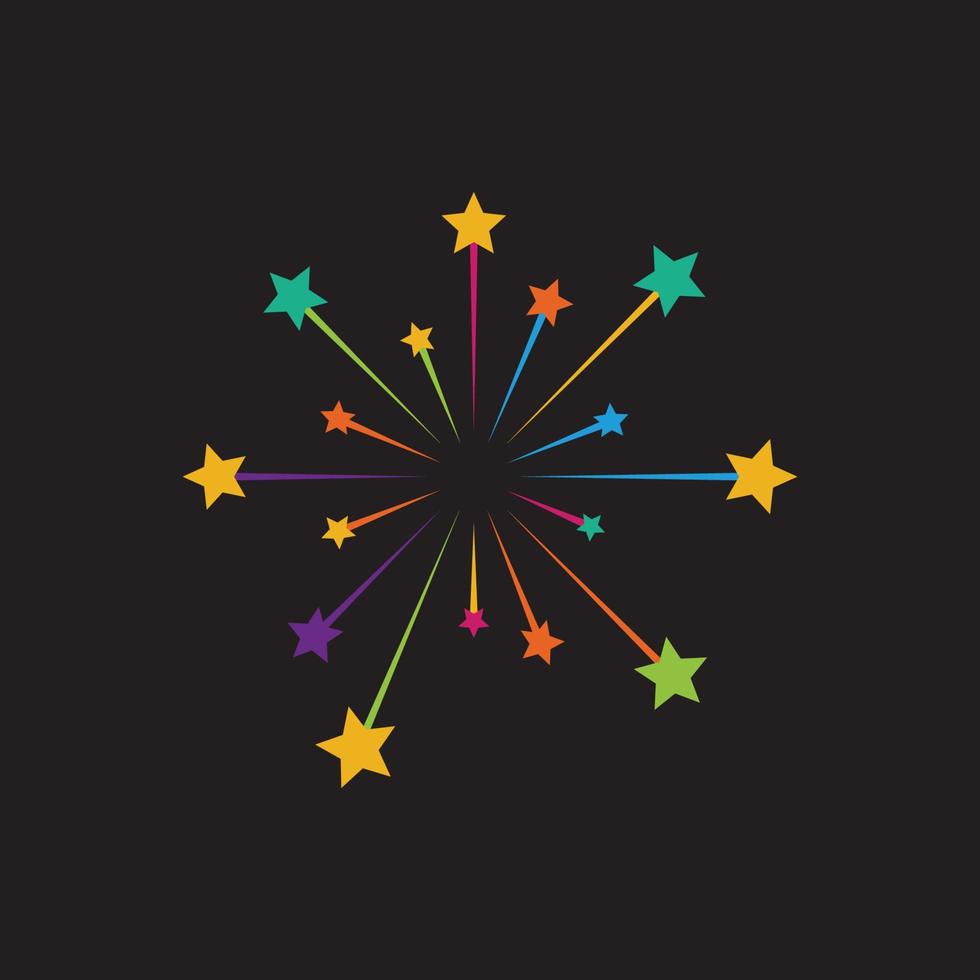 Ilustración de icono de vector de fuegos artificiales