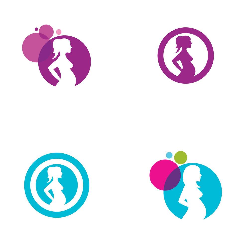 Pregnant template vector icon