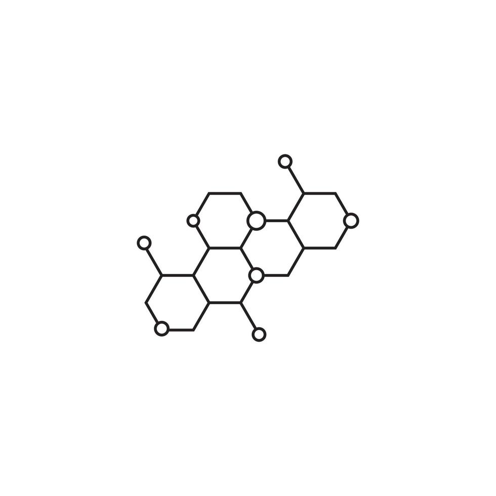 diseño de ilustración de vector de molécula