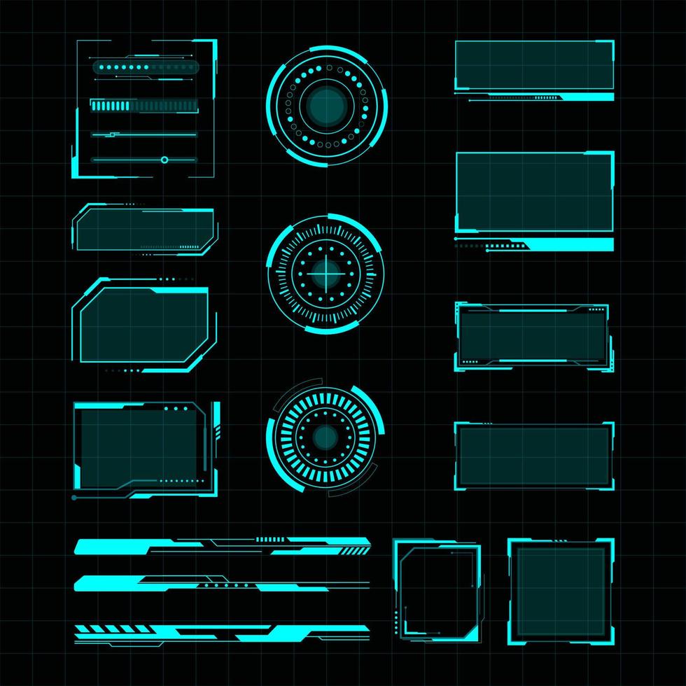 Futuristic user interface illustration vector