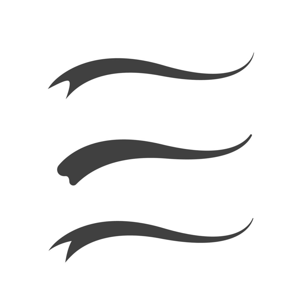 Swash and swooshes tails design vector
