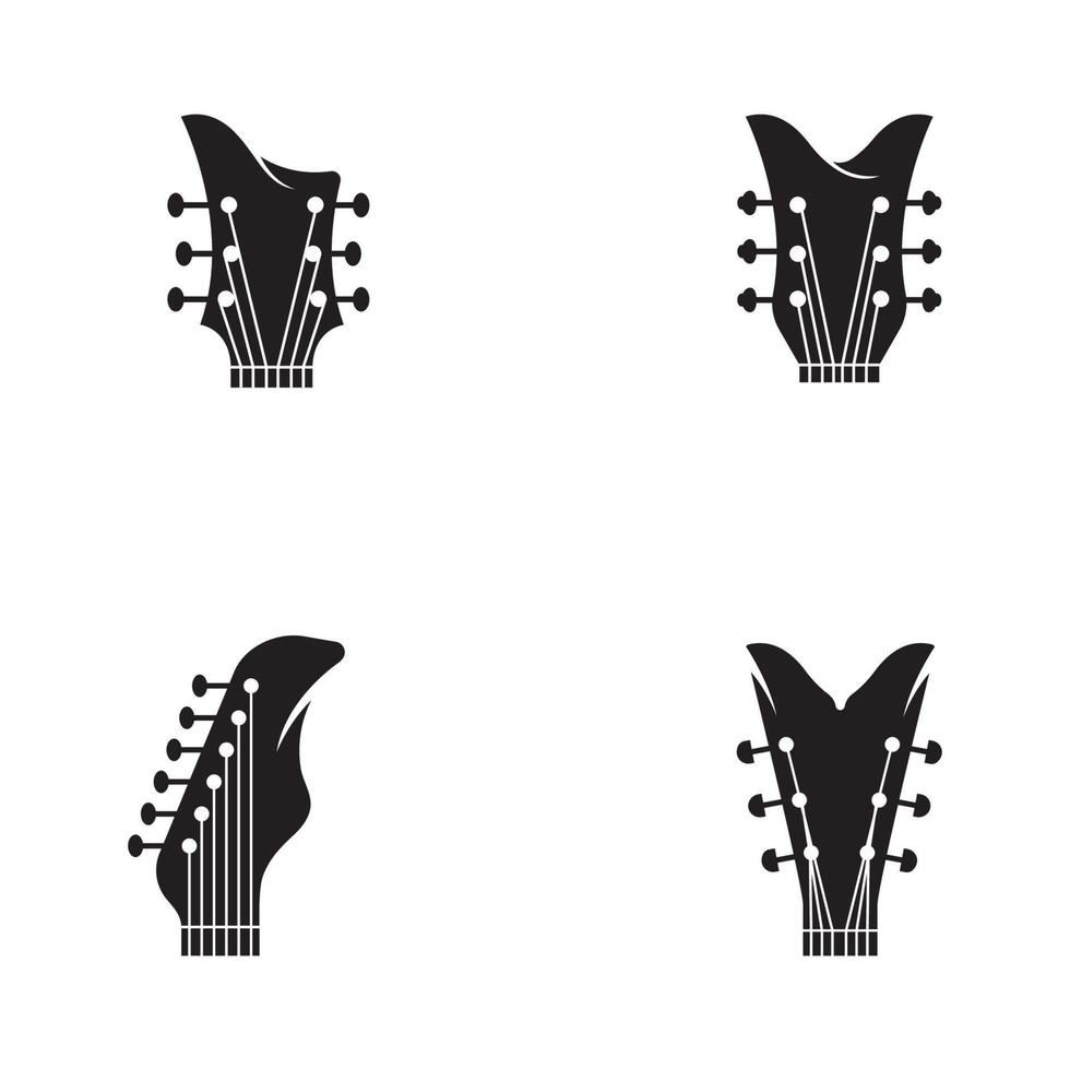 Ilustración de icono de vector de guitarra