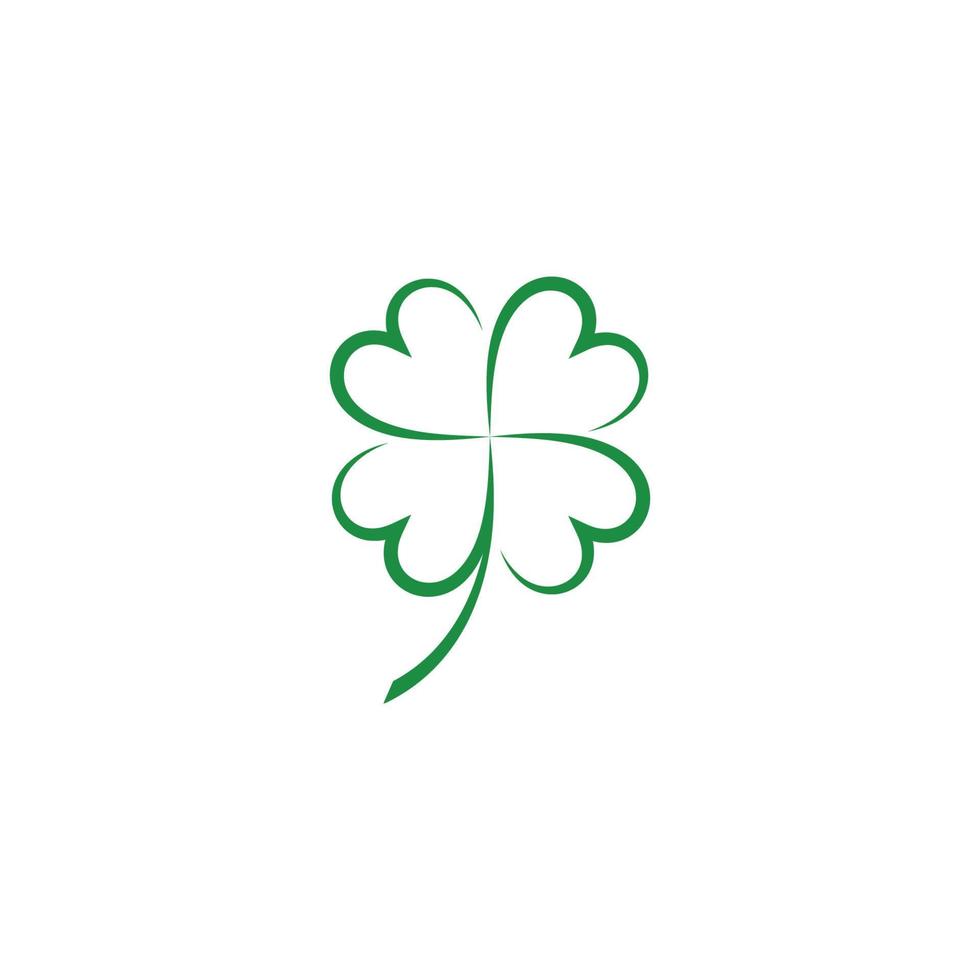 Green Clover Leaf  icon Template vector