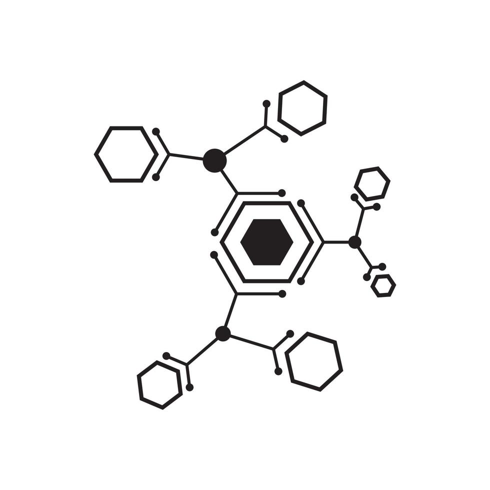 Molecule vector illustration design