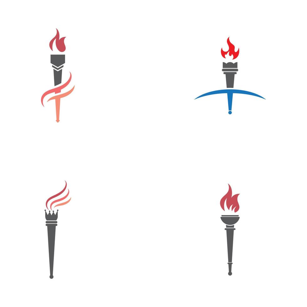 Torch vector icon illustration design