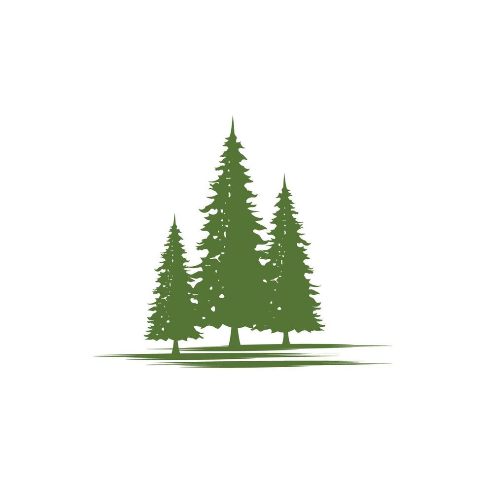 Cedar tree vector icon illustration