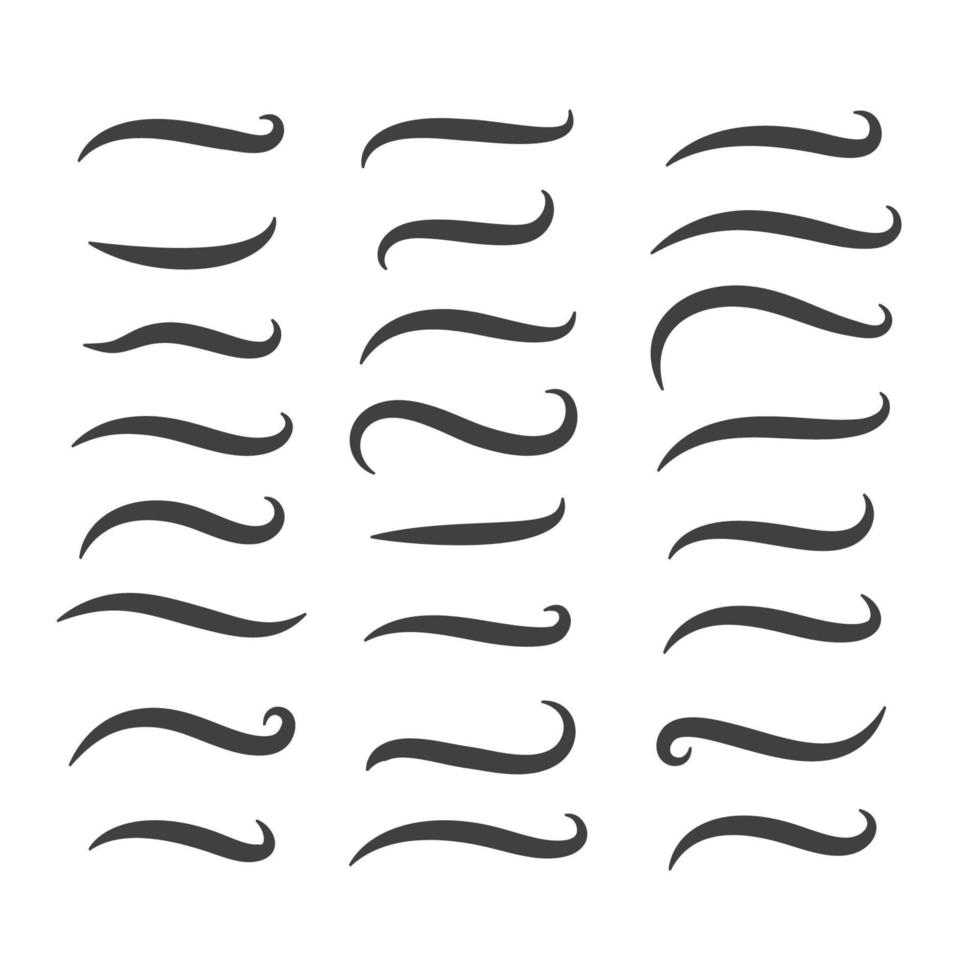 Swash and swooshes tails design vector