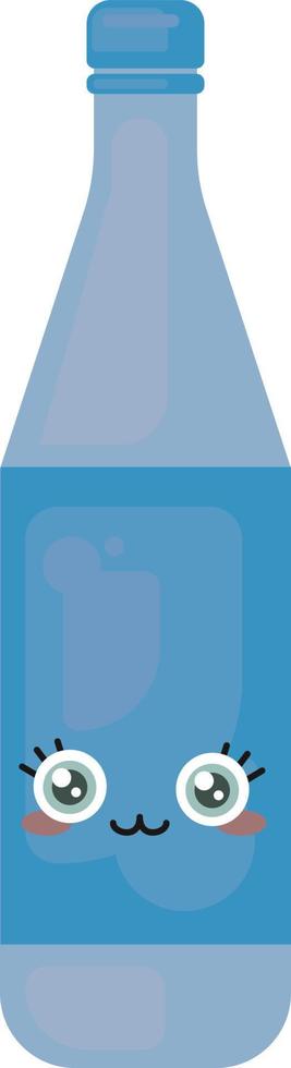 Bottle of water, illustration, vector on white background.