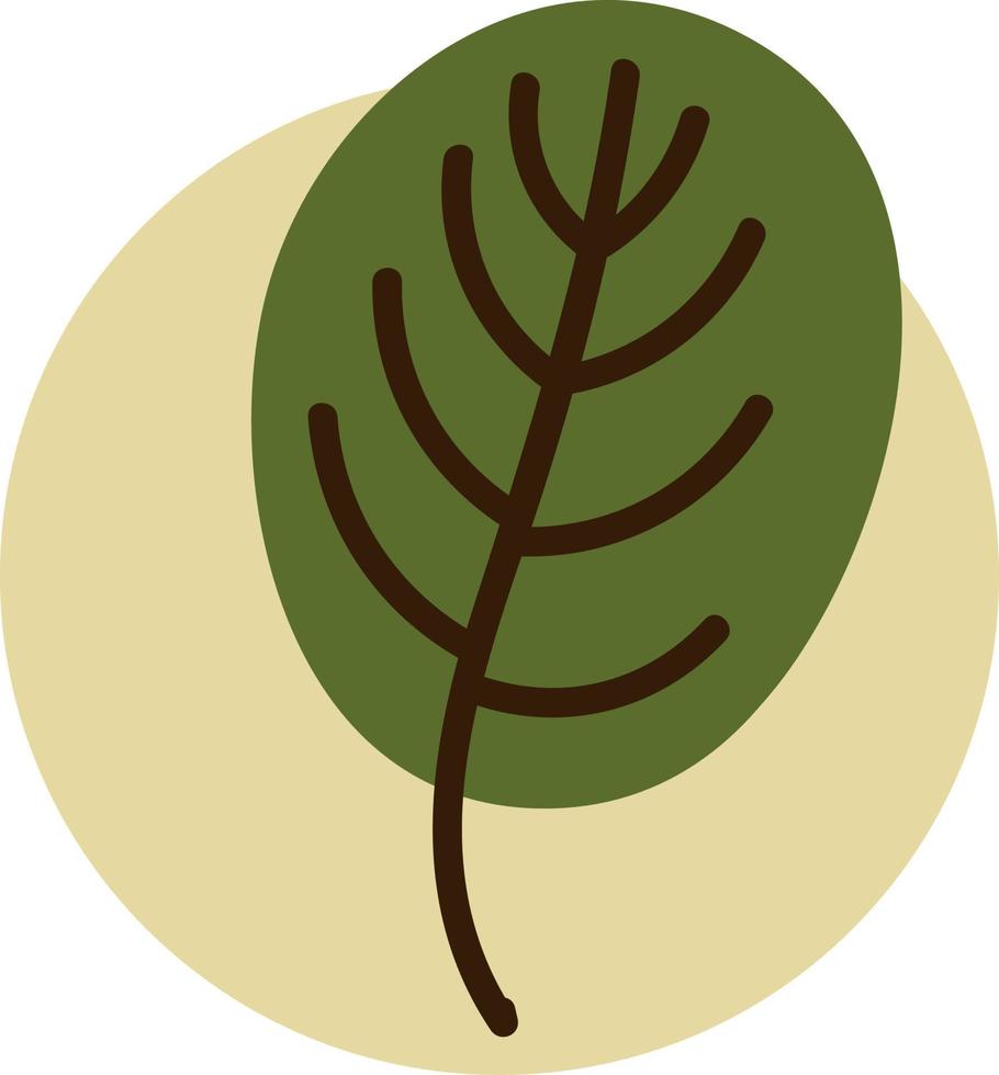 Big green leaf, illustration, on a white background. vector