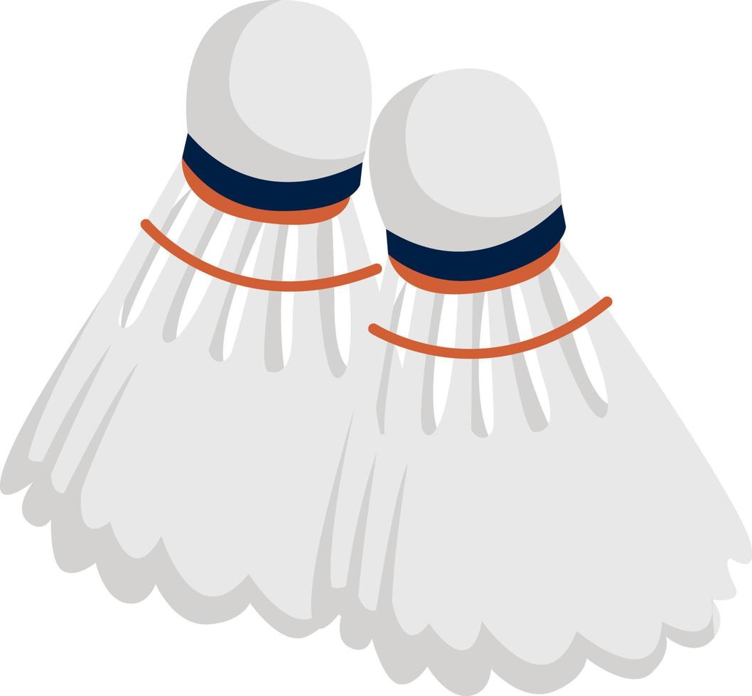 Badminton balls, illustration, vector on white background