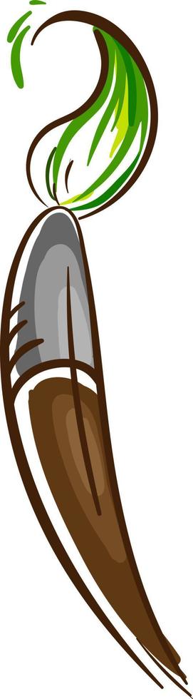 A brown brush, vector or color illustration.