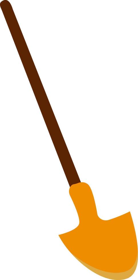 Yellow spade, illustration, vector on white background.