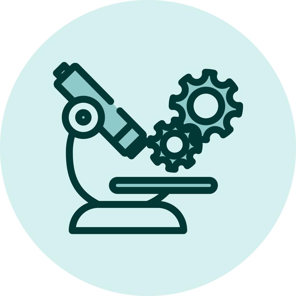 Microscope research, illustration, vector on a white background.