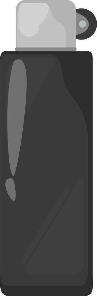 Black lighter, illustration, vector on a white background.