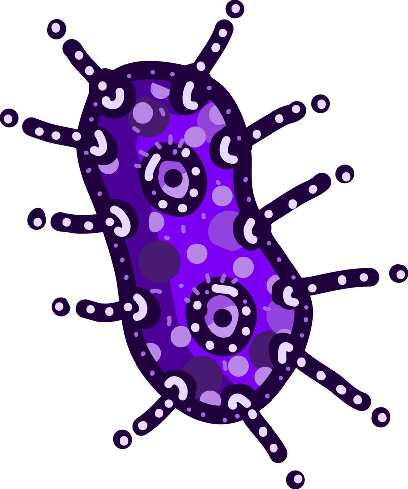 virus con ojos, ilustración, vector sobre fondo blanco