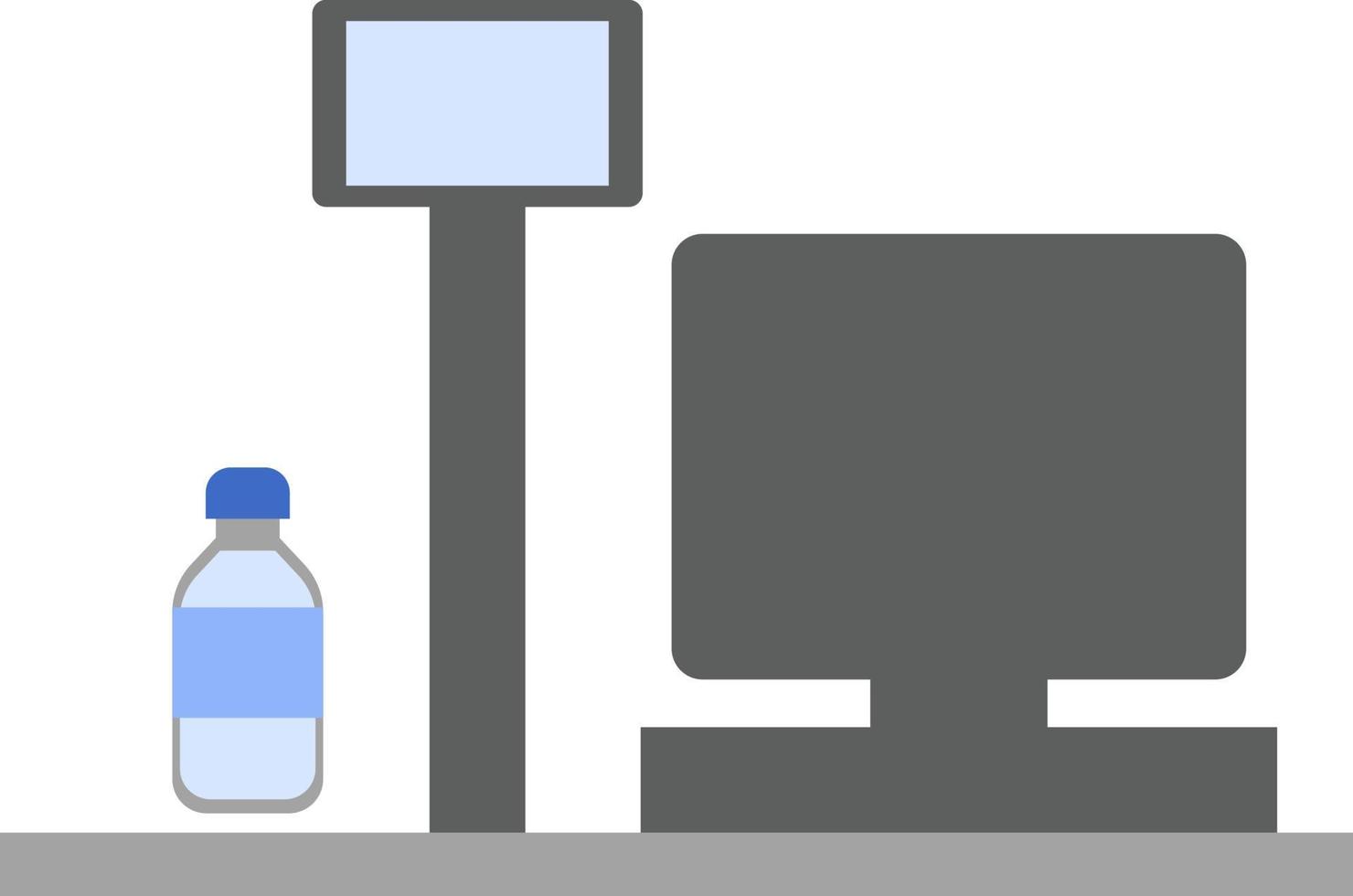Cash register, illustration, vector on a white background