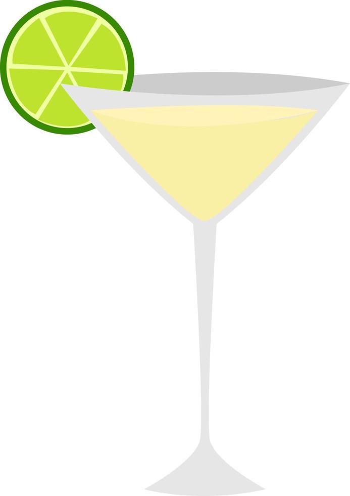 Margarita drink, illustration, vector on white background.