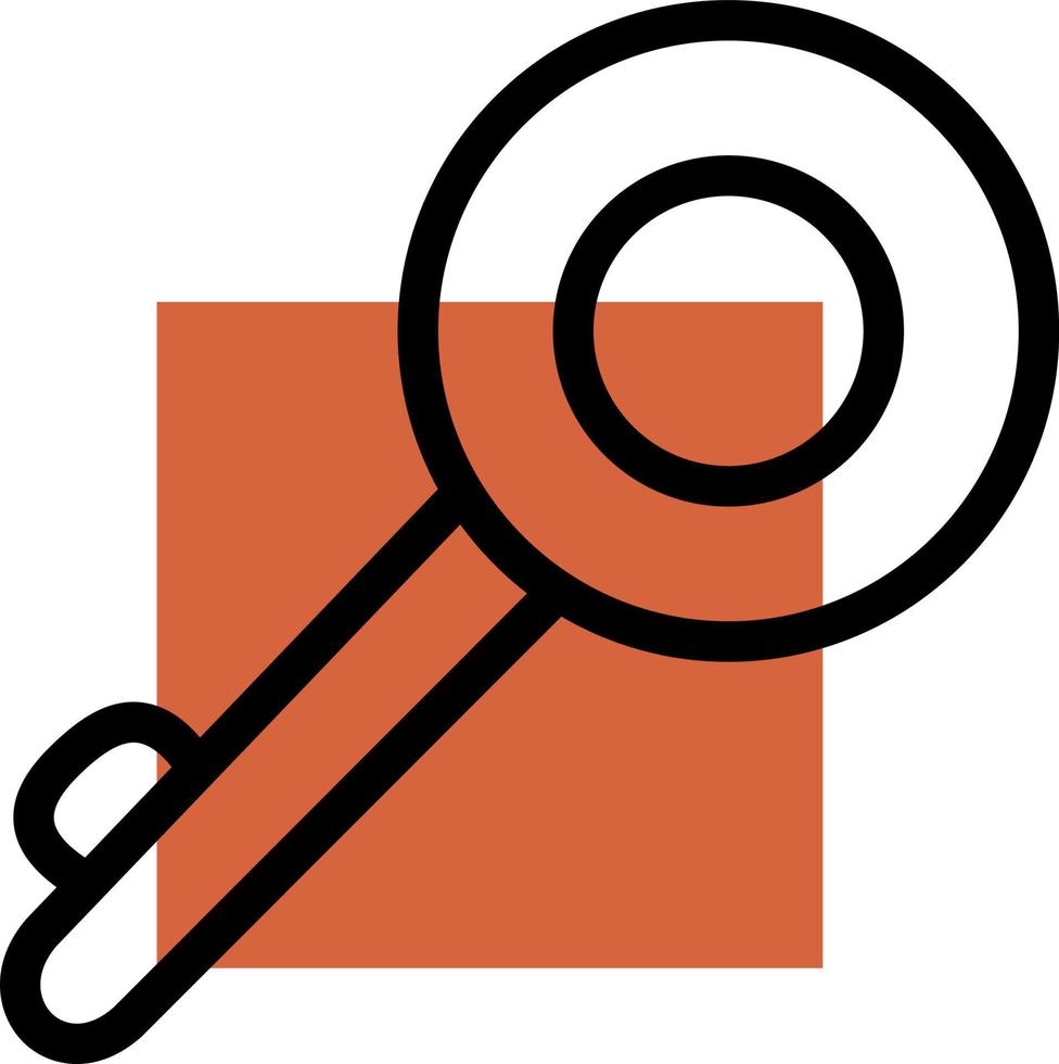Digital key, illustration, vector on a white background.