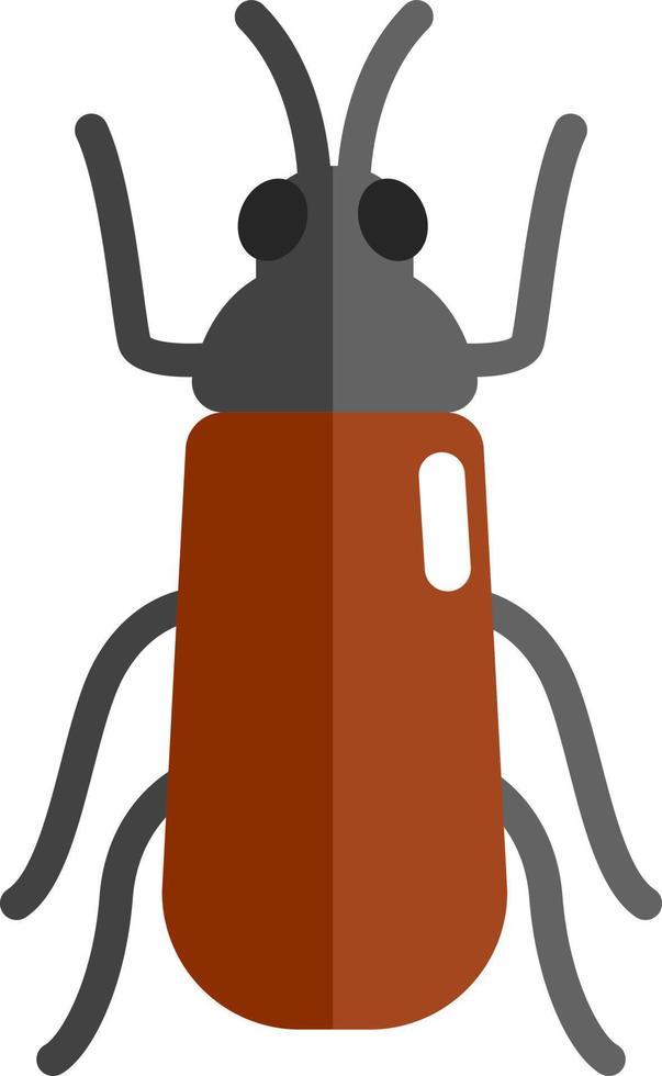 insecto escarabajo soldado, ilustración de icono, vector sobre fondo blanco