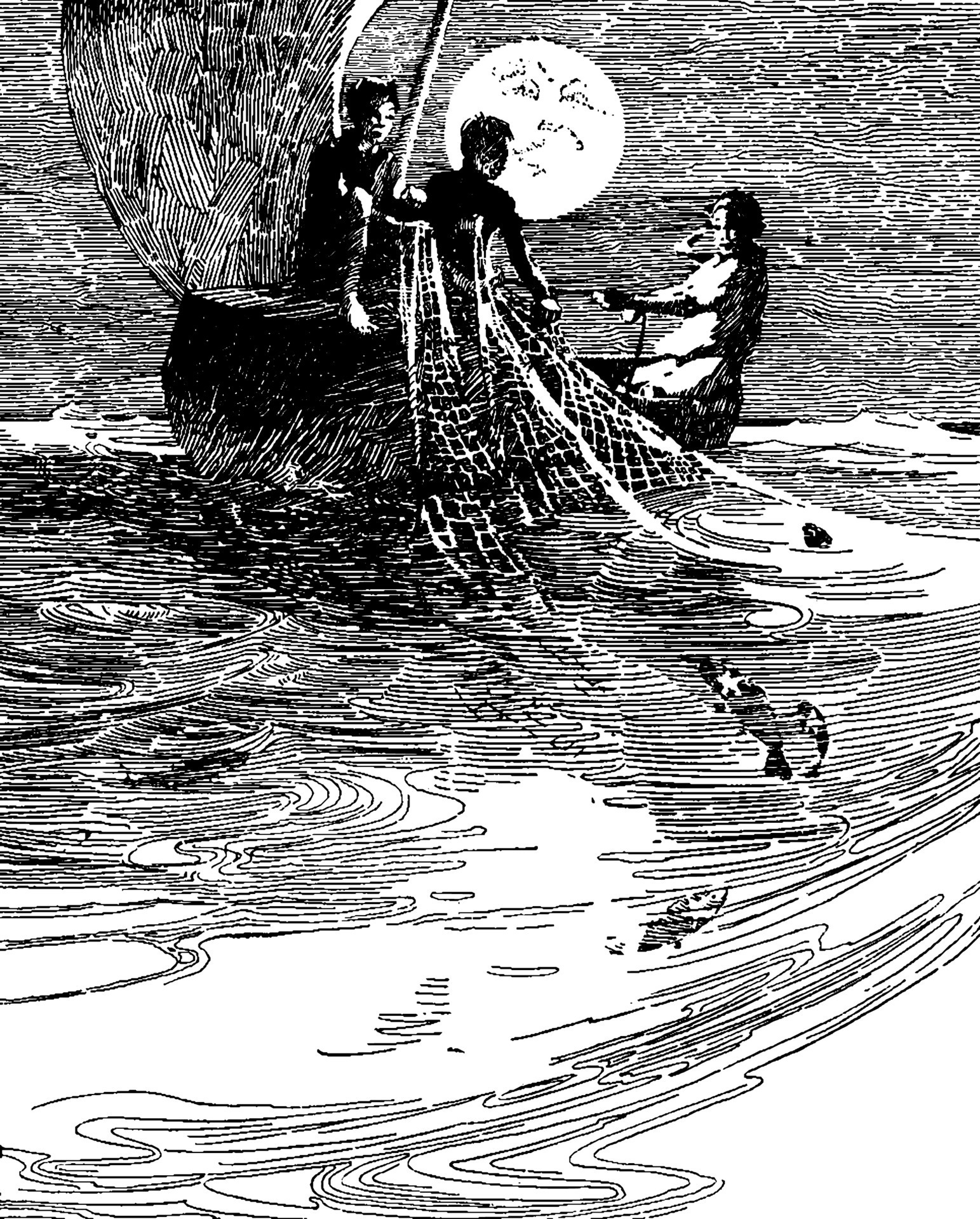 Wynken Blynken and Nod vintage illustration 13647063 Vector Art at
