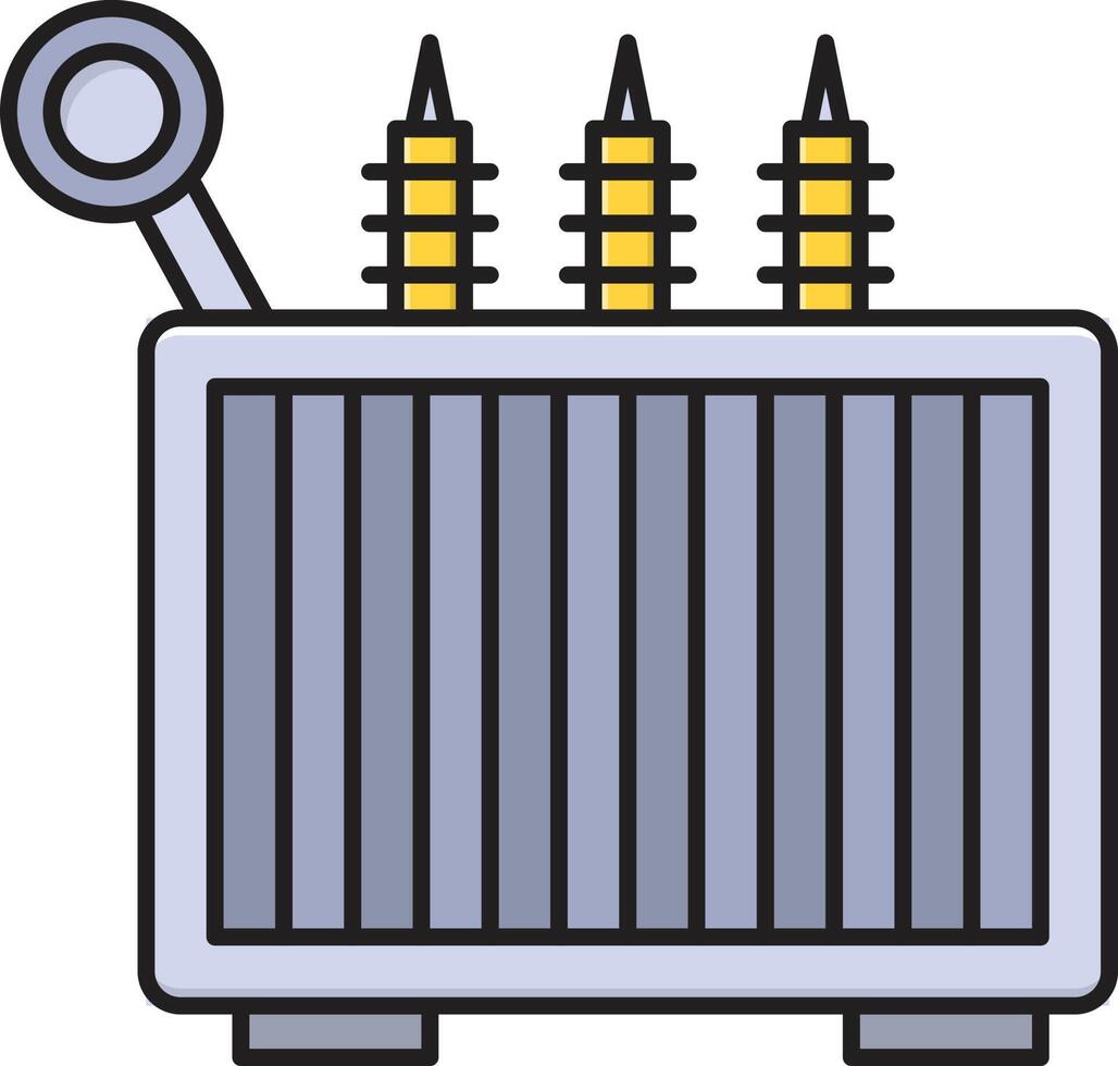 Ilustración de vector de transformador en un fondo. Símbolos de calidad premium. Iconos vectoriales para concepto y diseño gráfico.