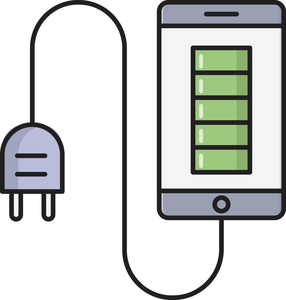 ilustración de vector de carga móvil en un fondo. símbolos de calidad premium. iconos vectoriales para concepto y diseño gráfico.