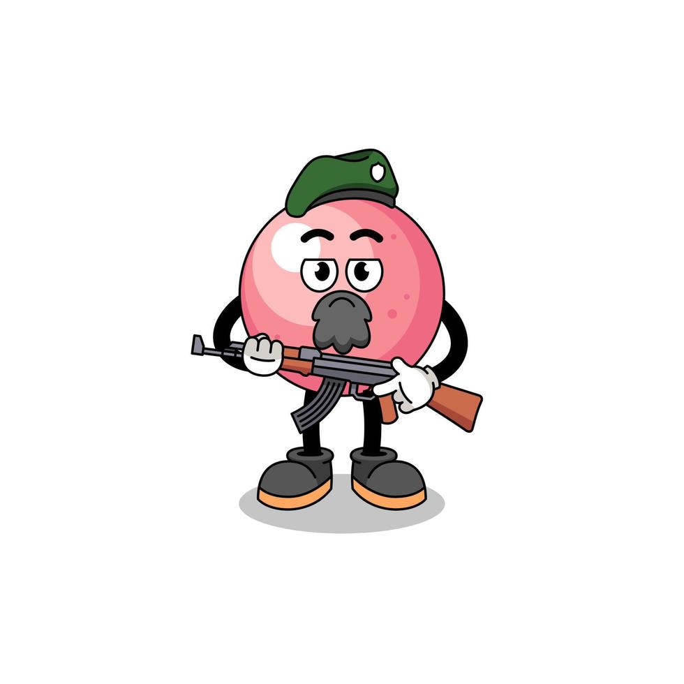 Character cartoon of gum ball as a special force vector