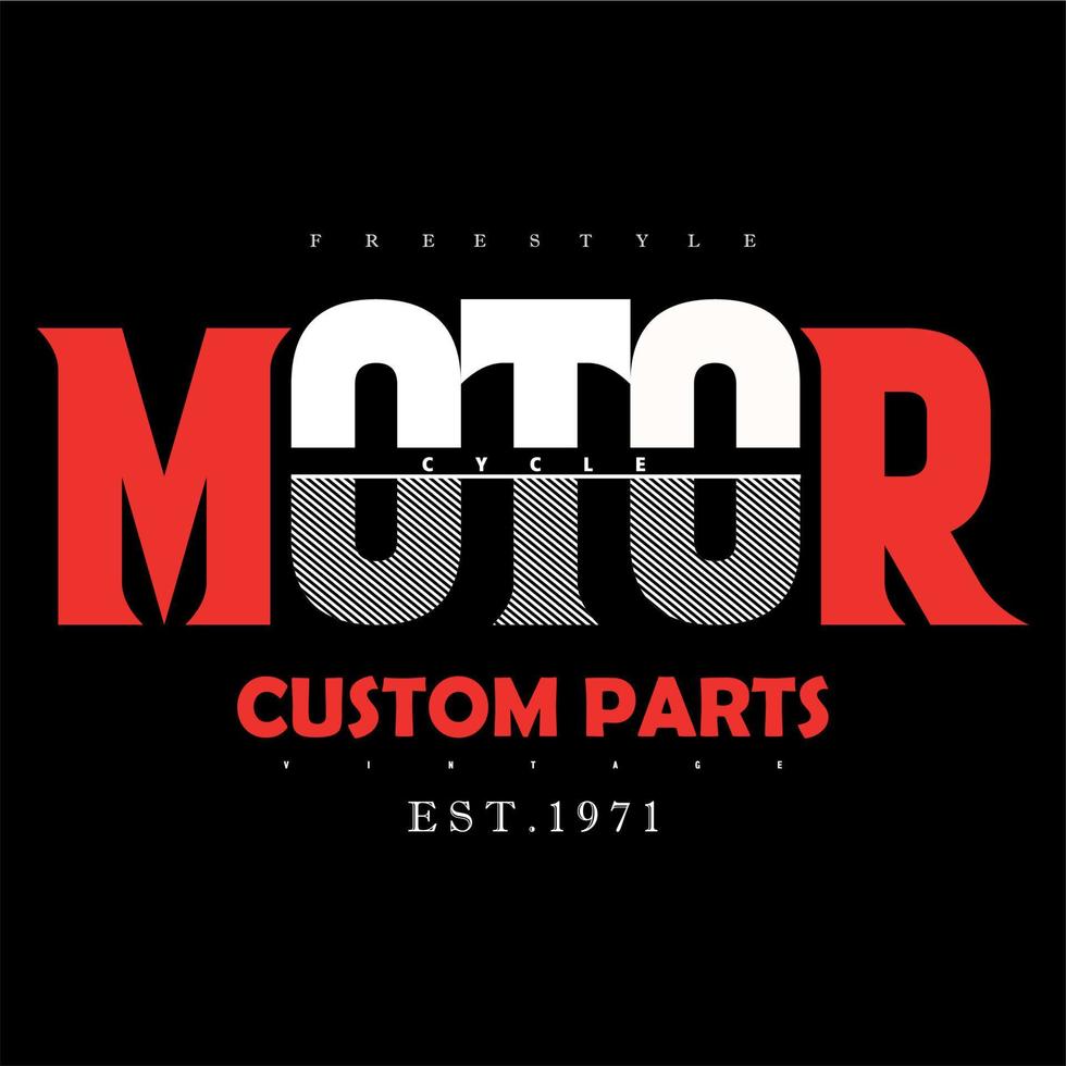 Motor typography design t-shirt print vector illustration