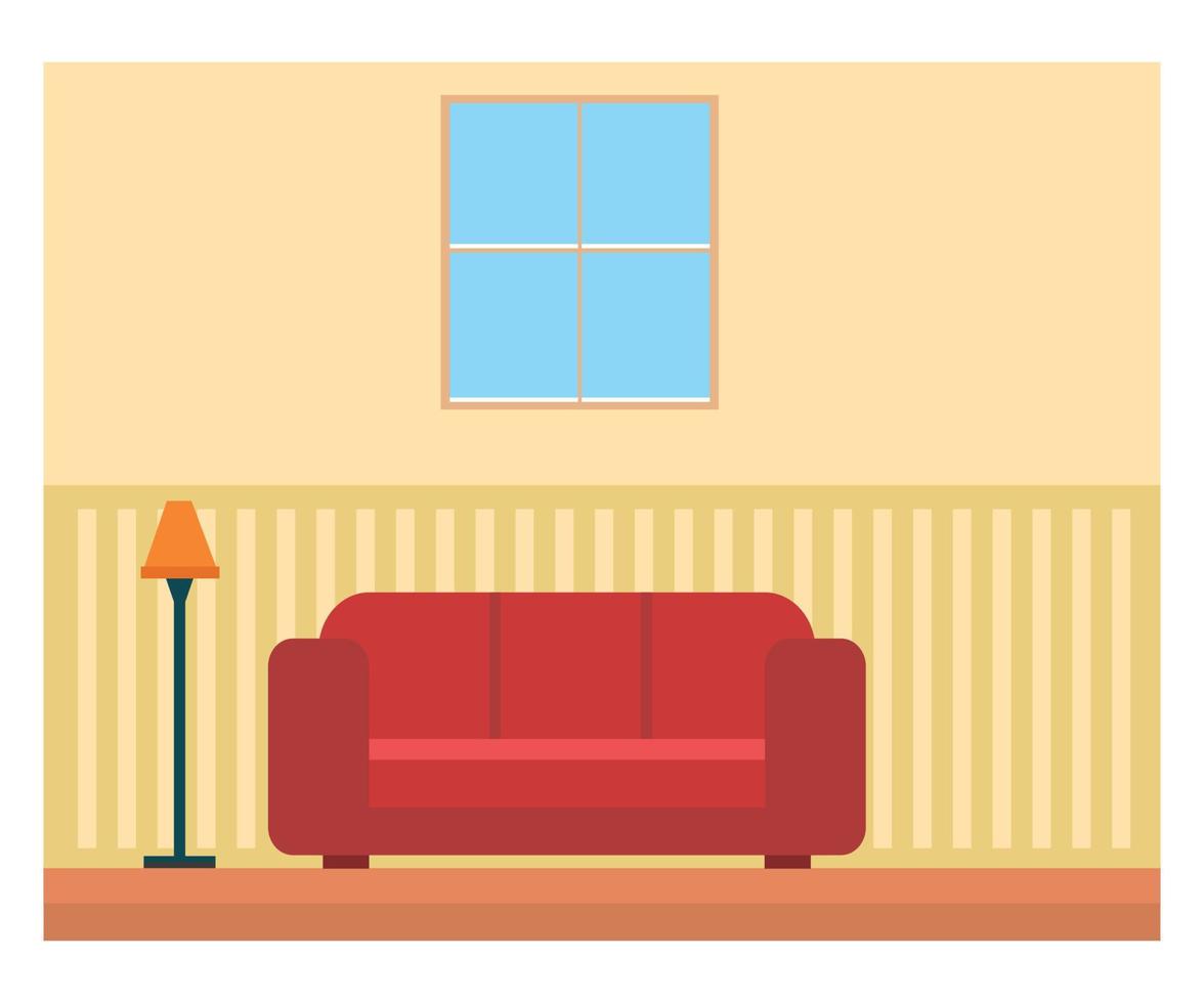 Illustration living room background, flat illustration  living room background, flat illustration vector