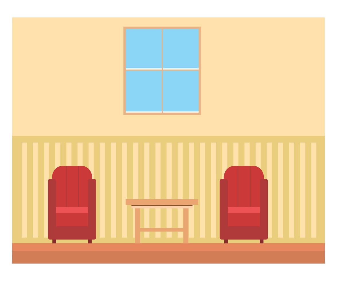 ilustración fondo de sala de estar, ilustración plana fondo de sala de estar, ilustración plana vector