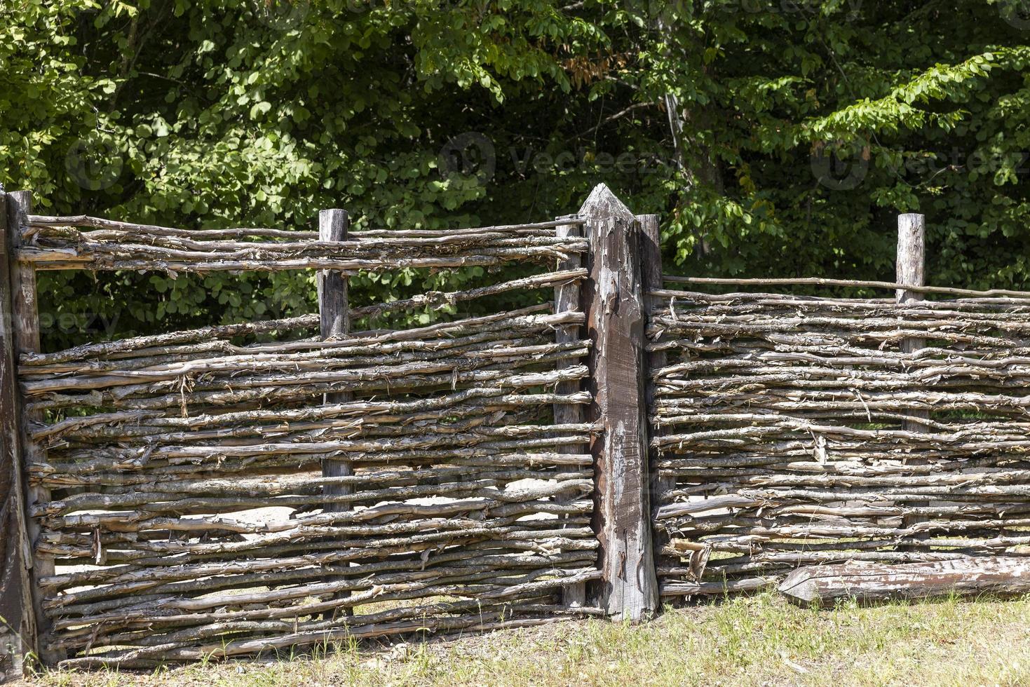 Wooden fence for security photo