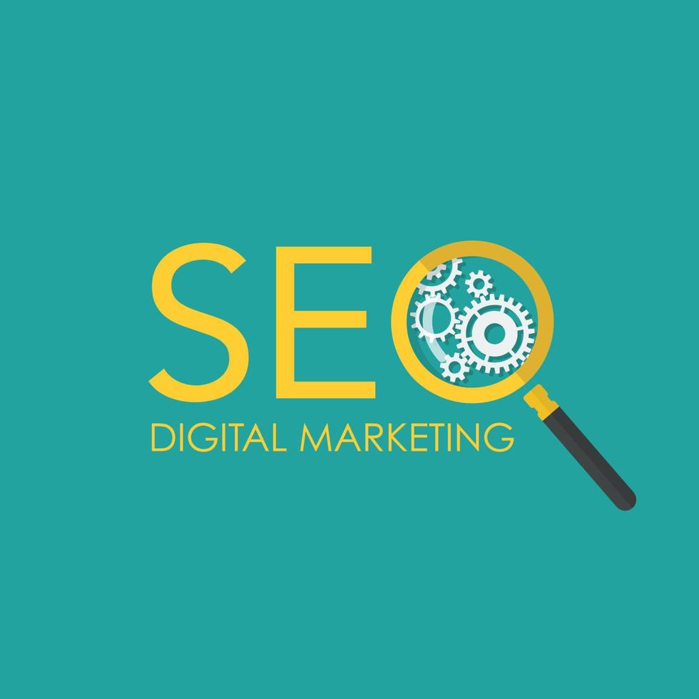 SEO logo digital marketing vector