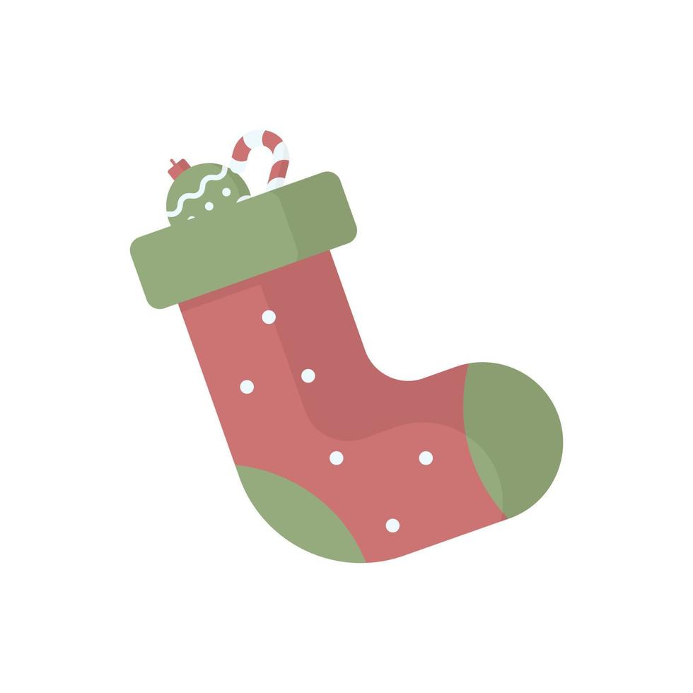 Christmas Sock icon flat style design vector