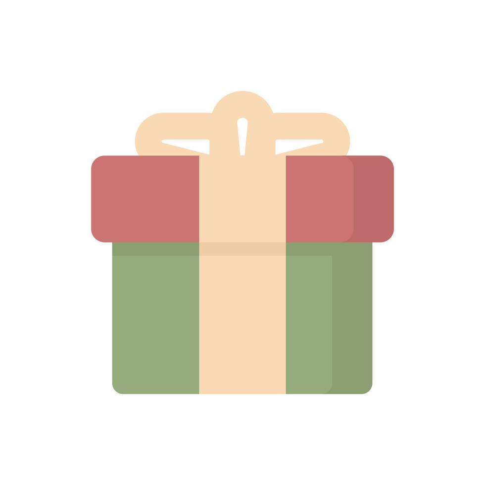 vector de diseño de estilo plano de icono de caja de regalo