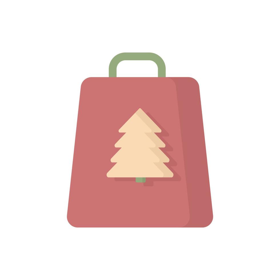 vector de diseño de estilo plano de icono de bolsa de navidad