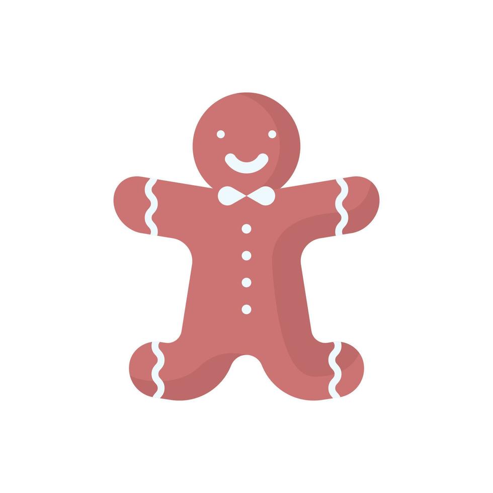 Gingerbread Man icon flat style design vector