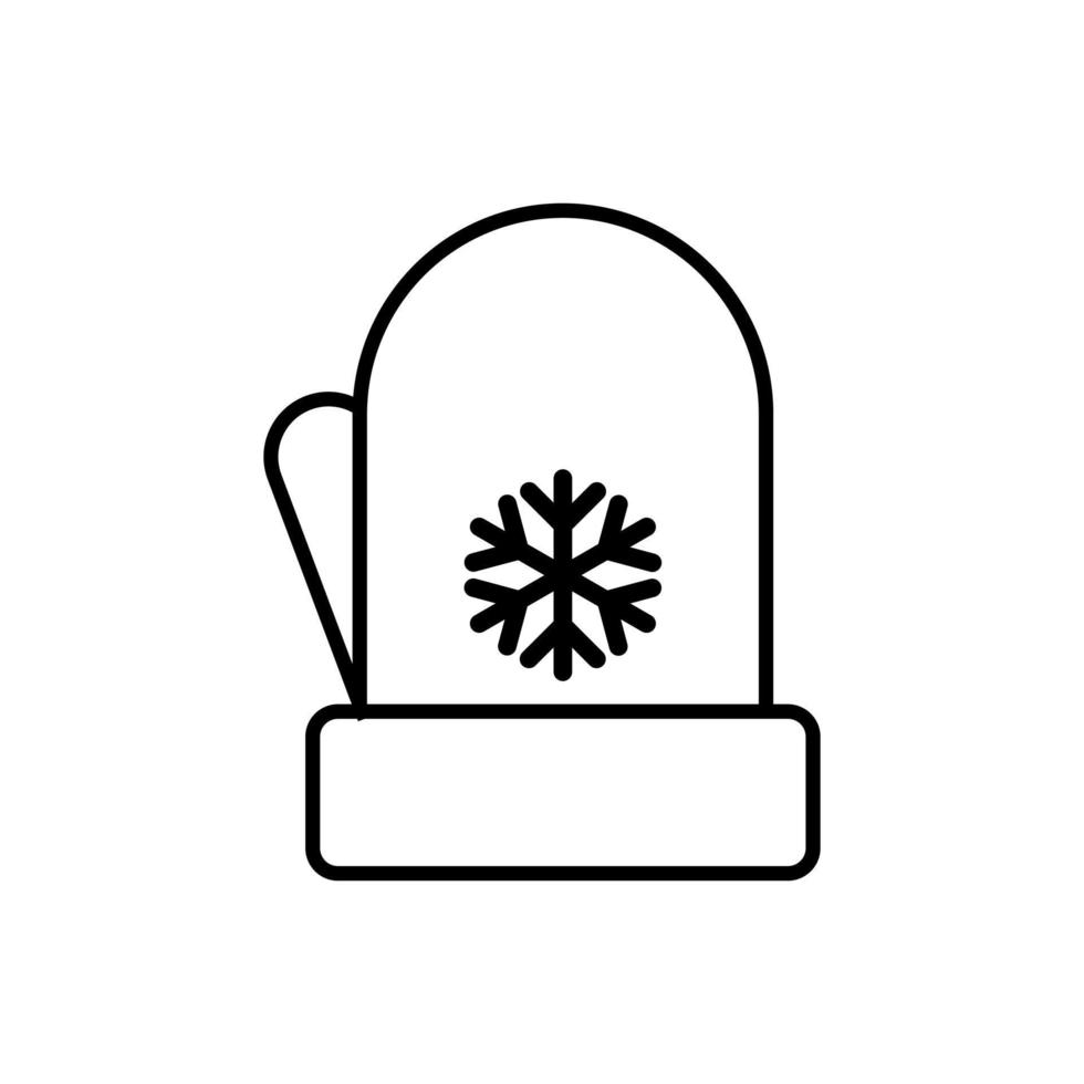 Mitten icon outline style design vector