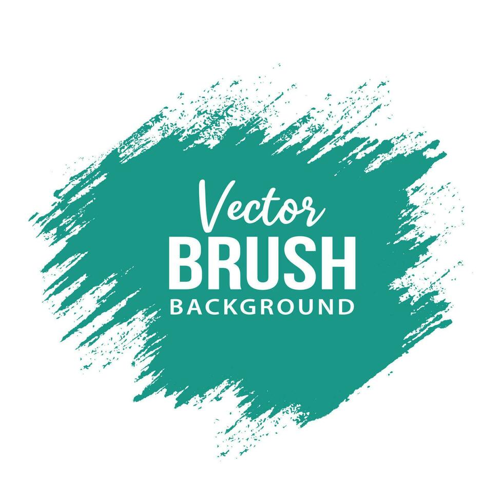 Turquoise paint brush banner background vector