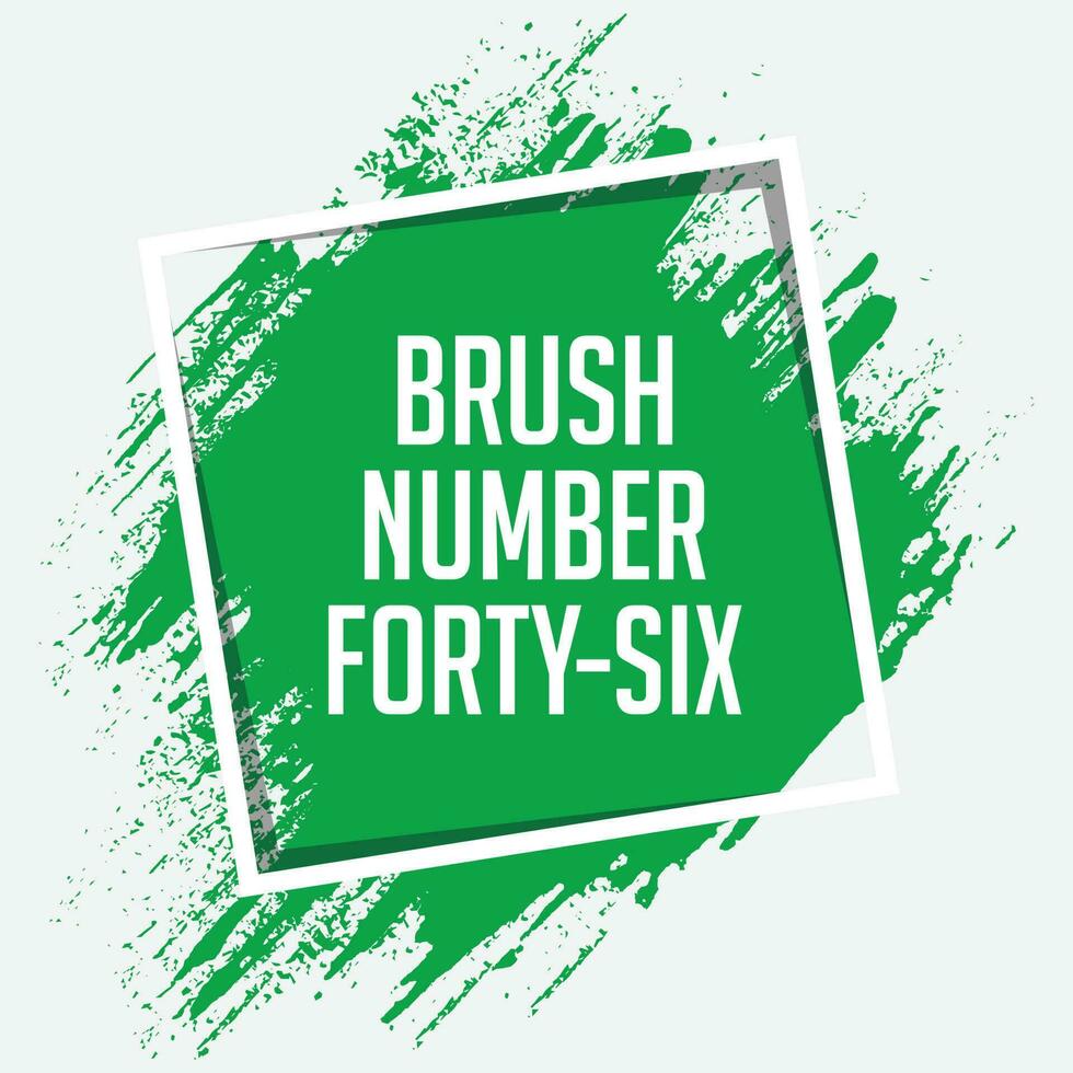 Green color brush stroke vector