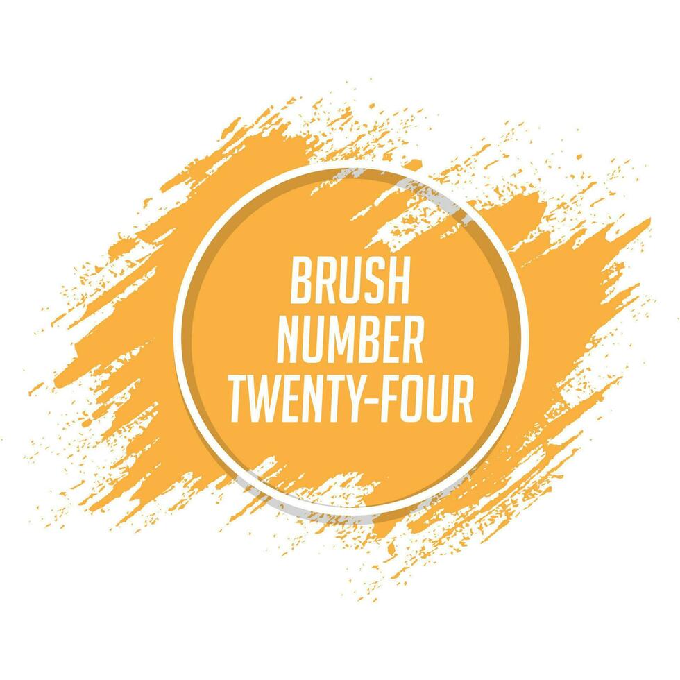 Abstract orange color brush stroke vector