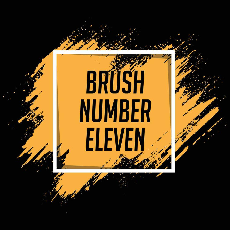 Orange color brush stroke vector