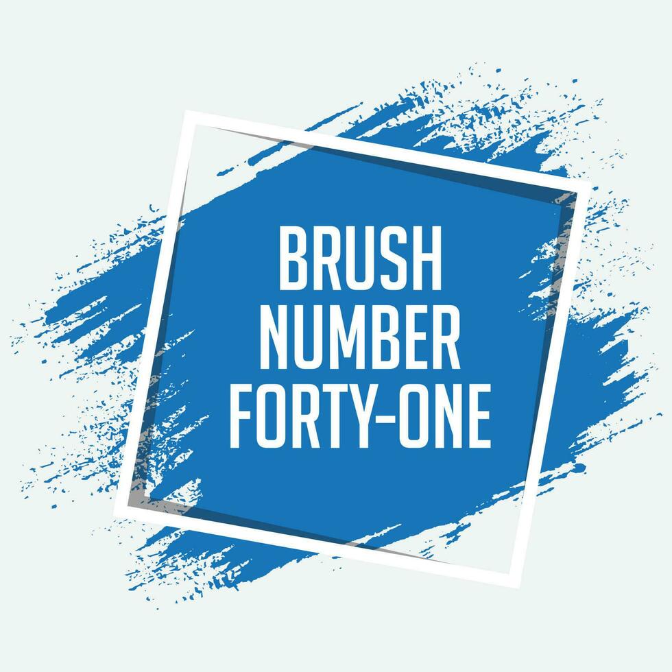 Abstract blue color brush stroke vector