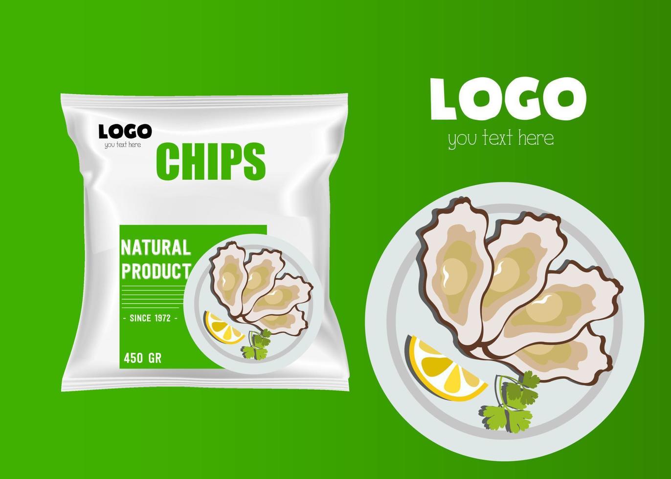 chips packaging template vector art colorful