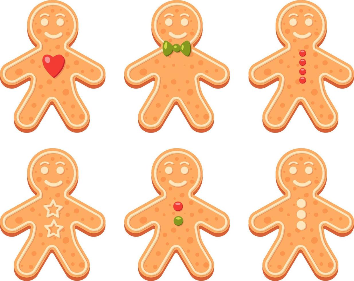 Gingerbread man cookie vector