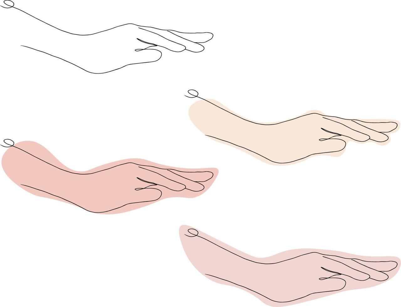Hand one line drawing. Vector illustration